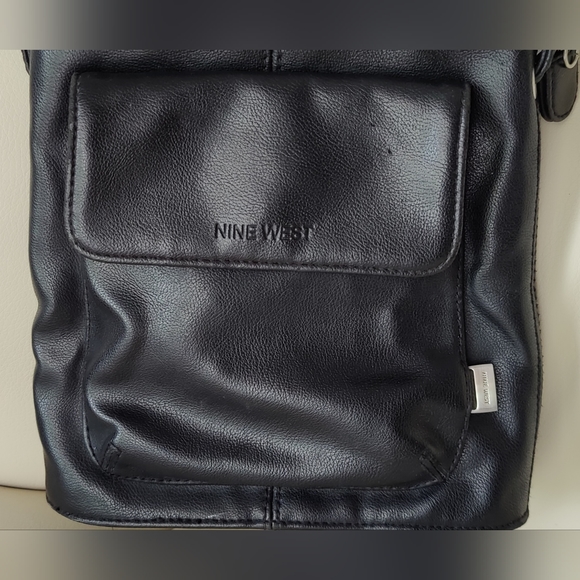 Nine West Leather Crossbody purse - Black - Picture 2 of 6